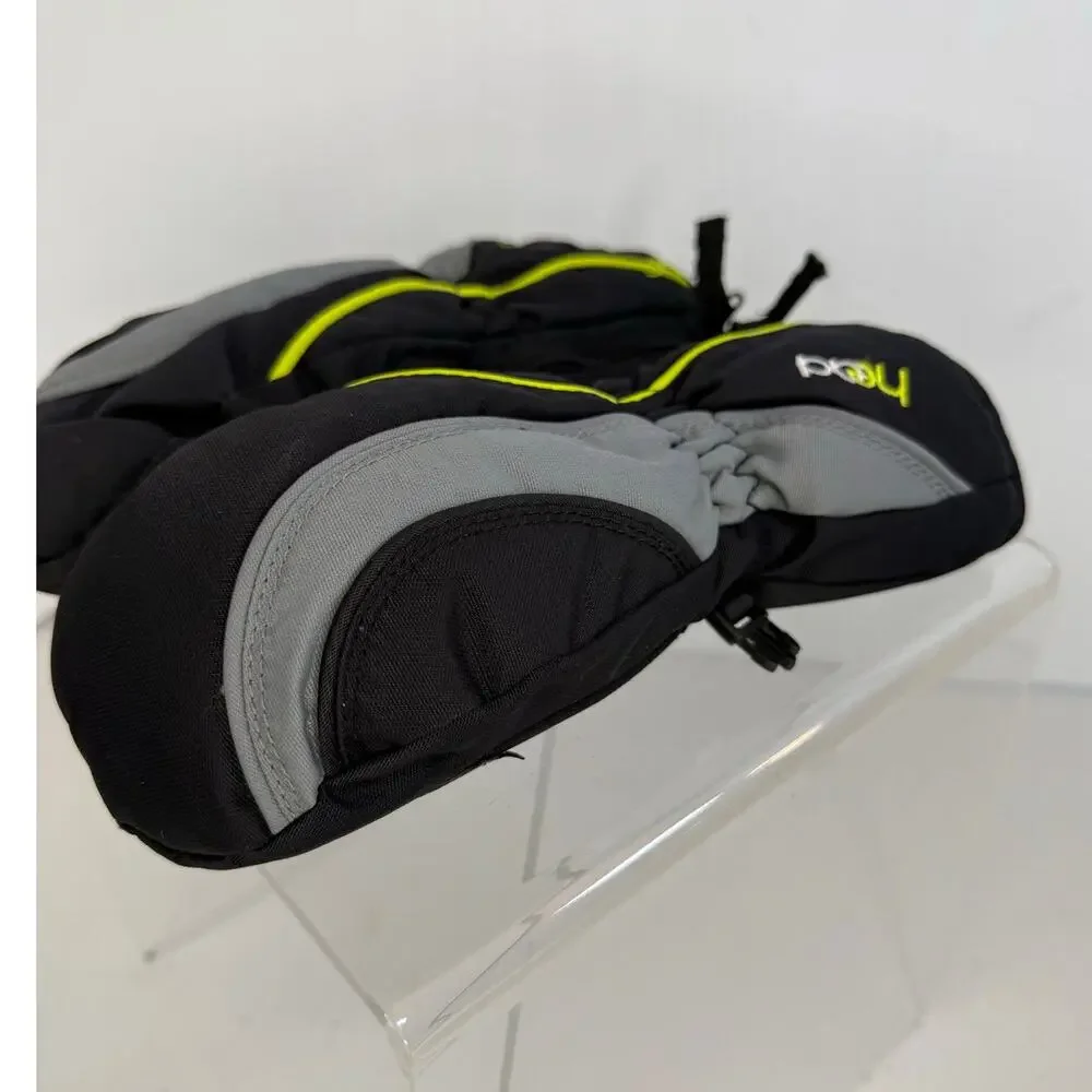 Head Jr. Ski Mittens in Black, Gray, and DayGlo. Size S